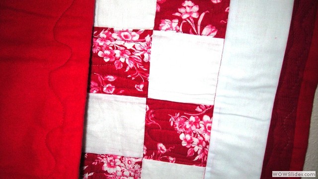 Red baby blanket with flannel back